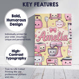 Personalised Name Cute Kawaii Appliances Custom  Unique Gift Idea Elegant Feature Canvas Wall Art Print Decor Picture Ready to Hang