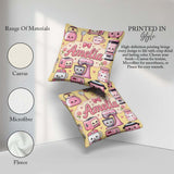 Custom Name Cute Kawaii Appliances Mixer Toaster Blender Yellow Square Filled Cushion Throw Pillow Sofa Bed Home Decor Zip Washable UK Made