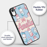 Cute Kawaii Sugar Jar Bottles with Printed Design Custom Name Protective Phone Case Mobile Cover Durable Everyday Smartphone Shock Resistant