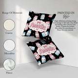 Custom Name Cute Kawaii Sugar Jar Bottles with Glitter Sprinkles Square Filled Cushion Throw Pillow Sofa Bed Home Decor Zip Washable UK Made