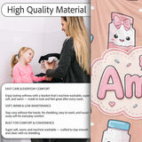 Cute Kawaii Sugar Jar Bottles with Glitter Sprinkles Peach  Personalised Custom Name Super Soft Fleece Blanket Bed Sofa Throw