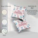 Custom Name Kawaii Sugar Jar Bottles with Glitter Sprinkles Grey Square Filled Cushion Throw Pillow Sofa Bed Home Decor Zip Washable UK Made