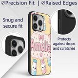 Cute Kawaii Sugar Jar Bottles with Printed Design Custom Name Protective Phone Case Mobile Cover Durable Everyday Smartphone Shock Resistant