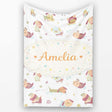 Cute Cartoon Dogs Playful Pet Seamless Pattern Perfect Gift for Her  Personalised Custom Name Super Soft Fleece Blanket Bed Sofa Throw