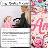 Cute Kawaii Dessert Cake Cupcake Donut Candy Sweet Treat Collage  Personalised Custom Name Super Soft Fleece Blanket Bed Sofa Throw