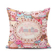 Custom Name Dessert Cake Cupcake Donut Candy Sweet Treat Collage Square Filled Cushion Throw Pillow Sofa Bed Home Decor Zip Washable UK Made
