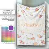 Cute Cartoon Dogs Playful Pet Seamless Pattern Perfect Gift for Her  Personalised Custom Name Super Soft Fleece Blanket Bed Sofa Throw
