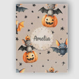 Personalised Name Cute Halloween Bat Custom Premium Decorative Design Modern Room Accent Canvas Wall Art Print Decor Picture Ready to Hang