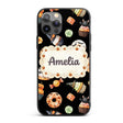 Halloween Donuts Cupcakes Candy Printed Design Custom Name Protective Phone Case Mobile Cover Durable Everyday Smartphone Shock Resistant