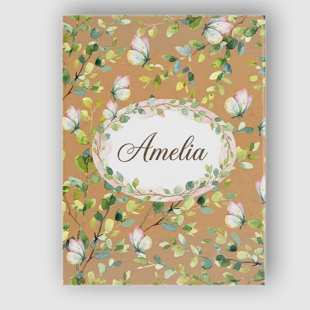 Personalised Name Watercolor Butterflies Custom  Unique Gift Idea Elegant Feature Canvas Wall Art Print Decor Picture Ready to Hang