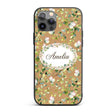 Watercolor Butterflies Green Leaves Branches Custom Name Protective Phone Case Mobile Cover Durable Everyday Smartphone Shock Resistant