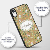 Watercolor Butterflies Green Leaves Branches Custom Name Protective Phone Case Mobile Cover Durable Everyday Smartphone Shock Resistant