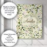 Personalised Name Watercolor Butterflies Custom  Unique Gift Idea Elegant Feature Canvas Wall Art Print Decor Picture Ready to Hang
