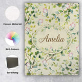Personalised Name Watercolor Butterflies Custom  Unique Gift Idea Elegant Feature Canvas Wall Art Print Decor Picture Ready to Hang