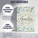 Personalised Name Watercolor Butterflies Custom  Unique Gift Idea Elegant Feature Canvas Wall Art Print Decor Picture Ready to Hang