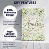 Personalised Name Watercolor Butterflies Custom  Unique Gift Idea Elegant Feature Canvas Wall Art Print Decor Picture Ready to Hang