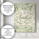 Personalised Name Watercolor Butterflies Custom  Unique Gift Idea Elegant Feature Canvas Wall Art Print Decor Picture Ready to Hang