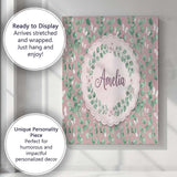 Personalised Name Watercolor Butterflies Custom  Unique Gift Idea Elegant Feature Canvas Wall Art Print Decor Picture Ready to Hang