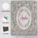 Personalised Name Watercolor Butterflies Custom  Unique Gift Idea Elegant Feature Canvas Wall Art Print Decor Picture Ready to Hang