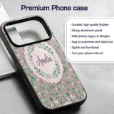 Watercolor Butterflies Green Leaves Branches Custom Name Protective Phone Case Mobile Cover Durable Everyday Smartphone Shock Resistant