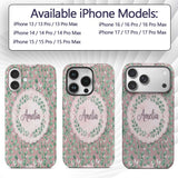 Watercolor Butterflies Green Leaves Branches Custom Name Protective Phone Case Mobile Cover Durable Everyday Smartphone Shock Resistant