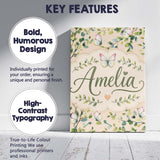 Personalised Name Watercolor Butterflies Custom  Unique Gift Idea Elegant Feature Canvas Wall Art Print Decor Picture Ready to Hang