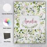 Personalised Name Watercolor Butterflies Custom  Unique Gift Idea Elegant Feature Canvas Wall Art Print Decor Picture Ready to Hang