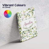 Personalised Name Watercolor Butterflies Custom  Unique Gift Idea Elegant Feature Canvas Wall Art Print Decor Picture Ready to Hang