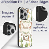 Watercolor Forest Animal Deer Owl Mushrooms Stars Custom Name Protective Phone Case Mobile Cover Durable Everyday Smartphone Shock Resistant