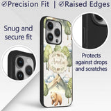 Watercolor Woodland Bear Trees Mountains Seamless Custom Name Protective Phone Case Mobile Cover Durable Everyday Smartphone Shock Resistant