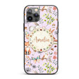 Cute Woodland Animals Rabbit Fox Printed Design Custom Name Protective Phone Case Mobile Cover Durable Everyday Smartphone Shock Resistant