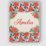 Personalised Name Soft Pink Floral Blossom Seamless Pattern Charming Custom  Home Canvas Wall Art Print Decor Picture Ready to Hang