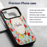Tropical Hibiscus Bird of Paradise Printed Design Custom Name Protective Phone Case Mobile Cover Durable Everyday Smartphone Shock Resistant