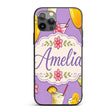 Tropical Cocktail Drinks Seamless Printed Design Custom Name Protective Phone Case Mobile Cover Durable Everyday Smartphone Shock Resistant