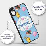 Cute Summer Chihuahua Dog Cartoon Printed Design Custom Name Protective Phone Case Mobile Cover Durable Everyday Smartphone Shock Resistant