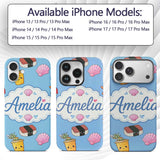 Cute Summer Chihuahua Dog Cartoon Printed Design Custom Name Protective Phone Case Mobile Cover Durable Everyday Smartphone Shock Resistant