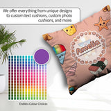 Custom Name Summer Chihuahua Dog Sunglasses Kawaii Beach Pattern Square Filled Cushion Throw Pillow Sofa Bed Home Decor Zip Washable UK Made