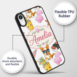 Summer Chihuahua Dog Sunglasses Kawaii Beach Grey Custom Name Protective Phone Case Mobile Cover Durable Everyday Smartphone Shock Resistant