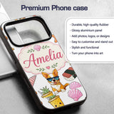 Summer Chihuahua Dog Sunglasses Kawaii Beach Grey Custom Name Protective Phone Case Mobile Cover Durable Everyday Smartphone Shock Resistant