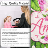 Hibiscus Flowers Plumeria Leaves Exotic Floral Soft Pink Seamless  Personalised Custom Name Super Soft Fleece Blanket Bed Sofa Throw