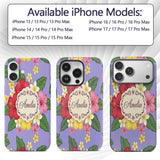 Hibiscus Flowers Plumeria Leaves Exotic Floral Custom Name Protective Phone Case Mobile Cover Durable Everyday Smartphone Shock Resistant