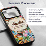Cute Hawaiian Kids Tiki Mask Decorative Design Custom Name Protective Phone Case Mobile Cover Durable Everyday Smartphone Shock Resistant