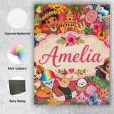 Personalised Name Hawaiian Kids Tiki Mask Custom  Unique Gift Idea Elegant Feature Canvas Wall Art Print Decor Picture Ready to Hang