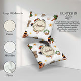 Custom Name Cute Hawaiian Girl Hula Dance Shell Grey Background Square Filled Cushion Throw Pillow Sofa Bed Home Decor Zip Washable UK Made