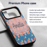 Cute Sea Turtle and Starfish Blue Ocean Seamless Custom Name Protective Phone Case Mobile Cover Durable Everyday Smartphone Shock Resistant