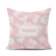 Custom Name Tropical Beach Soft Palm Pineapple Cocktail Seamless Square Filled Cushion Throw Pillow Sofa Bed Home Decor Zip Washable UK Made