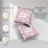 Custom Name Tropical Beach Soft Palm Pineapple Cocktail Seamless Square Filled Cushion Throw Pillow Sofa Bed Home Decor Zip Washable UK Made
