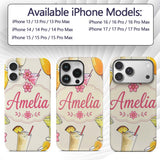 Colorful Cocktail Drinks Summer Party Seamless Custom Name Protective Phone Case Mobile Cover Durable Everyday Smartphone Shock Resistant