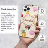 Cute Summer Dog Sunglasses Ice Cream Starfish Custom Name Protective Phone Case Mobile Cover Durable Everyday Smartphone Shock Resistant
