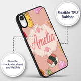 Cute Summer Dog Sunglasses Ice Cream Starfish Custom Name Protective Phone Case Mobile Cover Durable Everyday Smartphone Shock Resistant